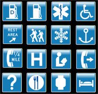 traffic signs information - vector