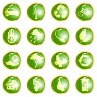 Green High-gloss eco buttons