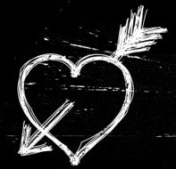 Heart symbol on black grunge background N2
