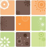 set floral icons