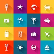 Summer Icons Flat Design