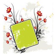 Abstract Grunge Floral Background N25