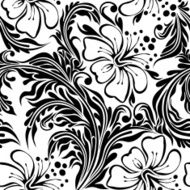 Hibiscus seamless pattern N12