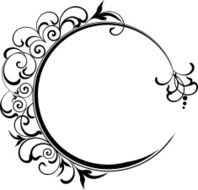 Circle floral frame IX