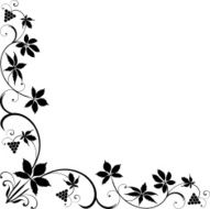 Grape vines corner frame