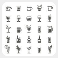 Drink and Beverage icons set