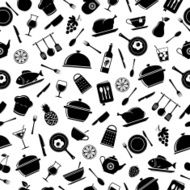 Seamless pattern of kitchen tools N3