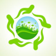 eco- city or save nature concept vector