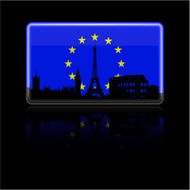 EU Flag on Black N2