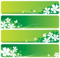 Spring flower banners