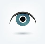 Eye icon sign Vector shape