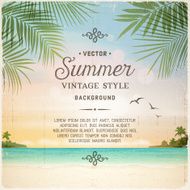 Tropical Retro Beach Summer Background N2