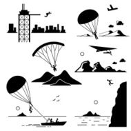Extreme Sports Pictogram Icon Cliparts Set 2