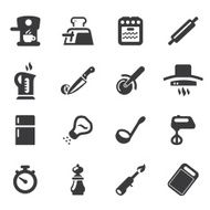 Kitchen Fun Silhouette icons 2 N2