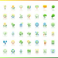 Collection eco web icons