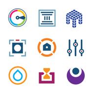 High technology settings optimization digital science developer icon