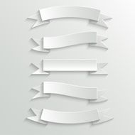 White Paper Banners and Ribbons N2