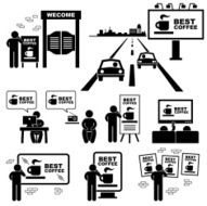 Advertisement Board Billboard Marketing Media Pictogram