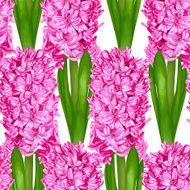 Beautiful lilac seamless background with hyacinth
