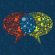 Social media speech bubble interaction