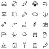 Car Parts Icon Set N2