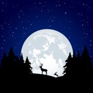 Silhouette of a Deer N3