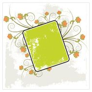 Grunge floral frame background N3
