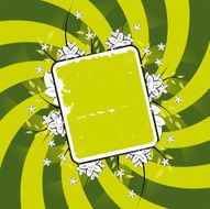 Vector grunge floral plate