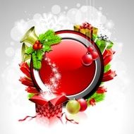 Illustration on a Christmas theme with gift box N6