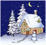 Winter evening (Vector)