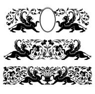 Antique heraldic ornaments