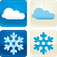 ecology icons cloud and snowflake