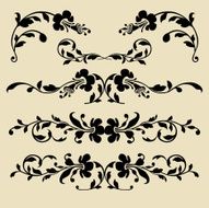 Set of vector baroque borders for design N2