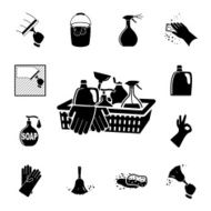 Icons set Cleaning N3
