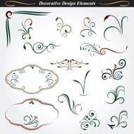 Collection of decorative design elements 6