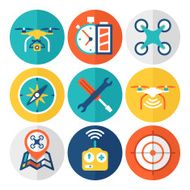 Flat Quadcopter Icons