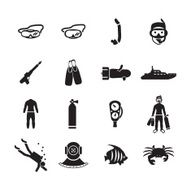 Diving Icons Set N3