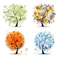 Art trees collection for your design four seasons N2