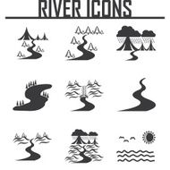 River and Landscape icons