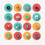 vector multimedia icons N8