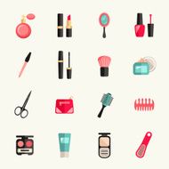 Beauty and makeup icon set N2