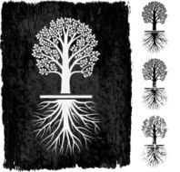 Tree Grunge Icon Set