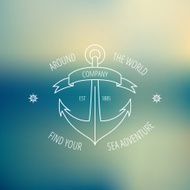 Retro anchor logotype