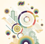 Abstract vector city