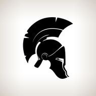 Silhouette helmet on a light background vector illustration N4