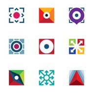 Success business arrow extension creative logo startup idea icons set N2