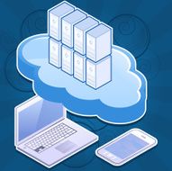 Cloud computing mobile and laptop