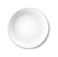 Empty white plate