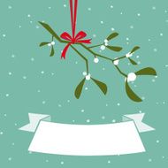 Christmas mistletoe banner