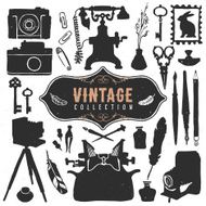 Vintage retro old things collection